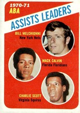 1971-72 Topps #151 Bill Melchionni / Mack Calvin / Charlie Scott LL