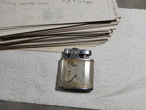 VINTAGE LIGHTER - WOMAN IN BATHING SUIT - AUER CHAMPION LIGHTER