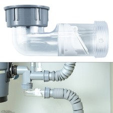 2PCS Drain Check Valve Anti Elbow Adapter for Kitchen and Bathroom Sinks