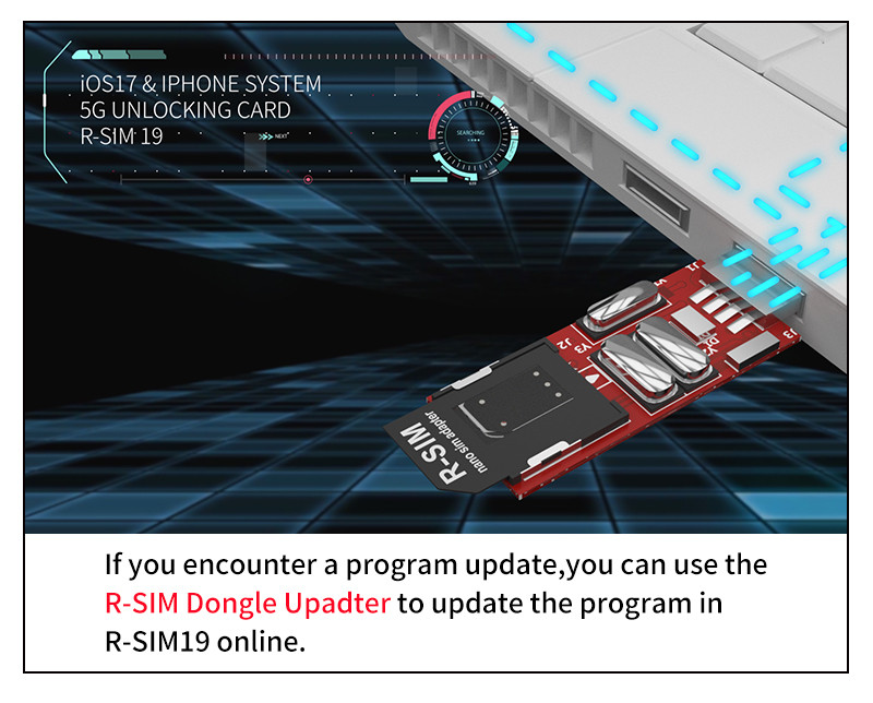 R-SIM19 QPE Stable Nano Unlock SIM Card For iPhone 15 14 13 12 Pro Max 11 IOS17