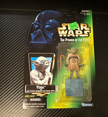 1997 Star Wars POTF Yoda Jedi Trainer Backpack & Gimer Stick Kenner 69672 MOC