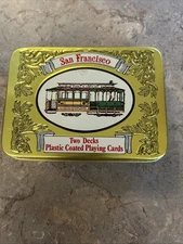 Vintage San Francisco 2 Decks Playing Cards Tin Box