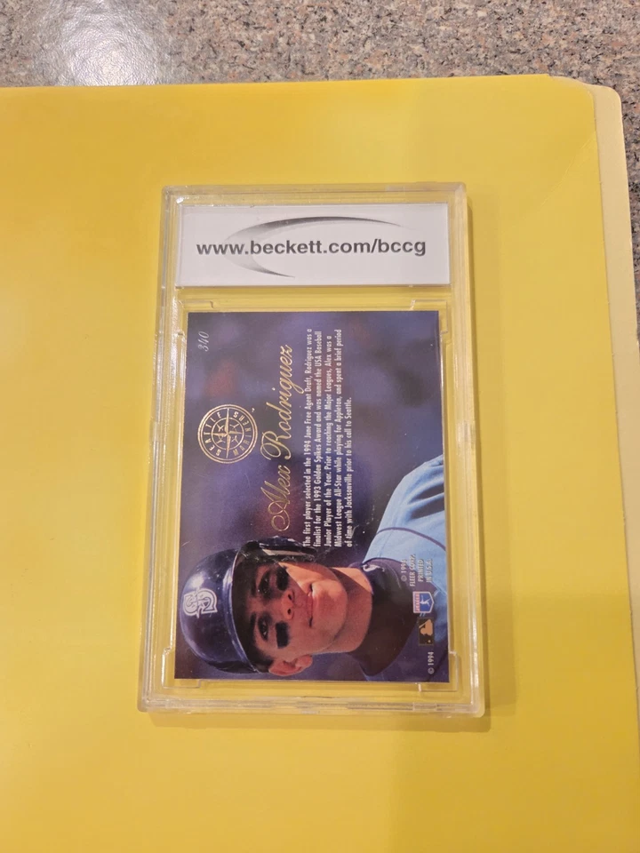 1994 Flair Alex Rodriguez RC BCCG Gem Mint 10 - Image 2 of 2
