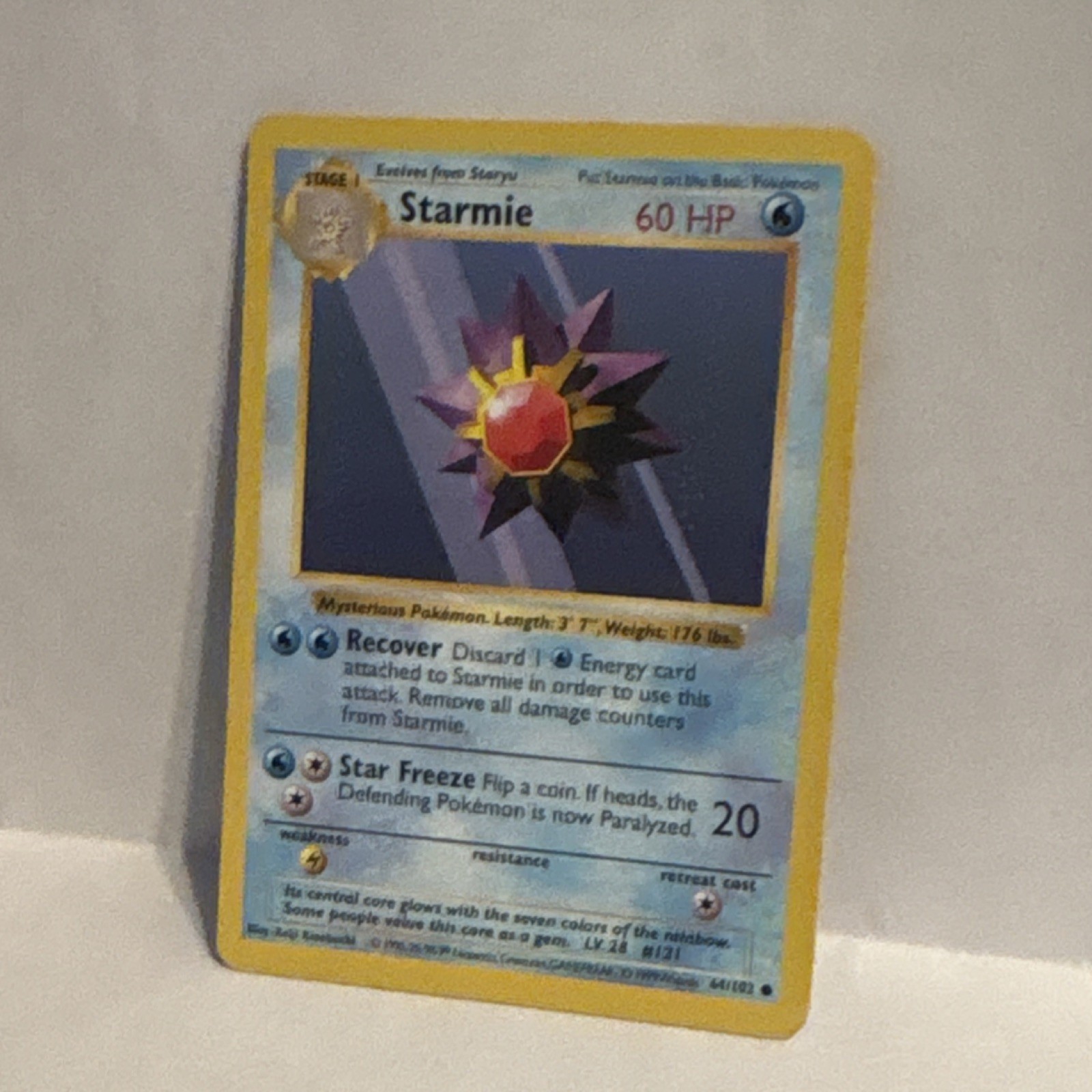 Wizards of the Coast Starmie Base Set 64/102 Shadowless Uncommon Pokémon Card