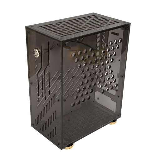 (Black)Mini Itx Case Ultra Compact 4.3L Clear Acrylpanel 360 -Grece Cooling For - Bild 3 von 12