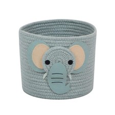 Small Cotton Rope Baskets with Safari Theme Design for Baby Diaper Organizer,...