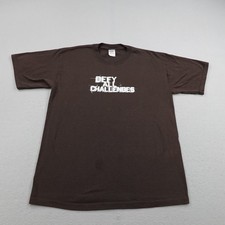 Vintage Microsoft Shirt Mens Large Brown Visual Studio Computer Tech Y2K Tee