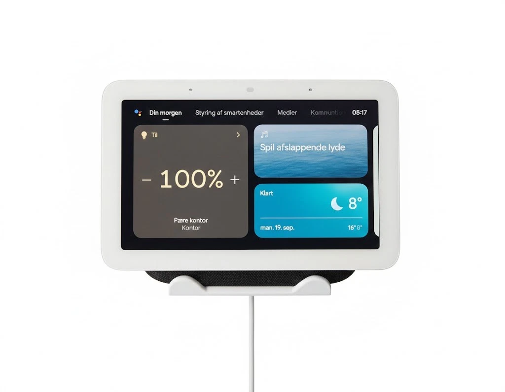 Soporte de pared para Google Nest Hub - Soporte de ahorro de espacio - Soporte blanco
