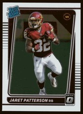 2021 Donruss Optic Jaret Patterson Rookie Washington Football Team #297