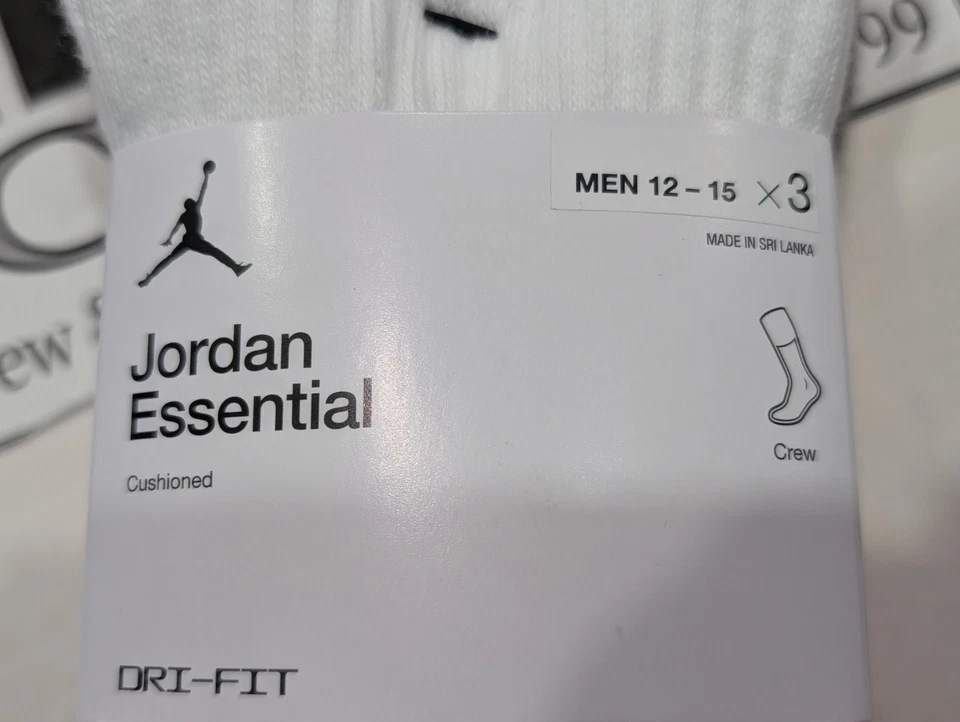 Calcetines Jordan Essential Crew - DA5718 911 - Multicolor - Paquete de 3 - Talla: XL 12-15 Foto 4 de 4