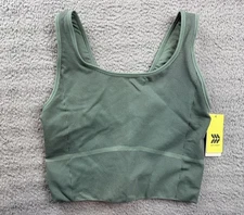 All in Motion Womens XXL Sage Green Seamless Cropped Tank Top