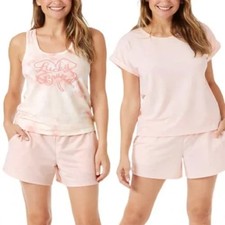 Lucky Brand Women s 3-Piece Pajama Set Tee Tank Shorts Sleepwear Lounge