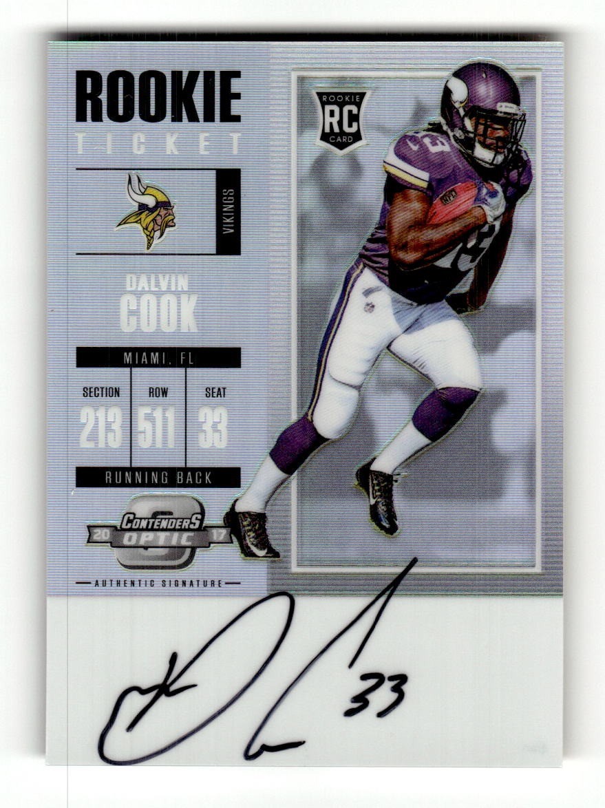2017 Panini Contenders Optic - Rookie Ticket Autographs Dalvin Cook #109