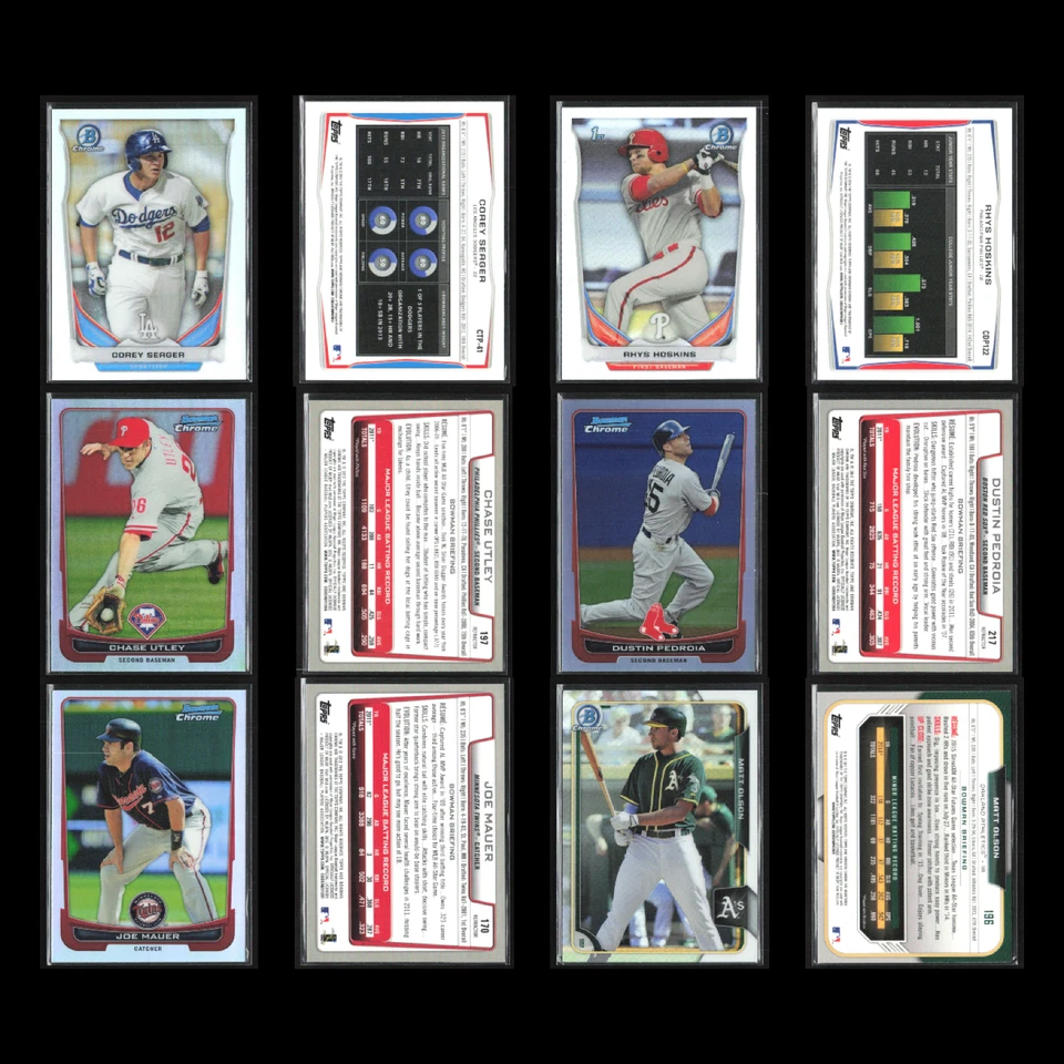 Lote de 50 tarjetas de béisbol 2008 Bowman cromo refractor John Smoltz Atlanta Braves casi nuevas Foto 4 de 4