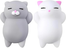 Squishy Cat Set - 2" Soft Silicone Kawaii Kitties, Top Stress Relief Toy 2026