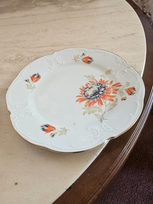 Alte Ecru Porzellan Sammeltasse; Schumann Bavaria; ca 1940-1945 Goldrand