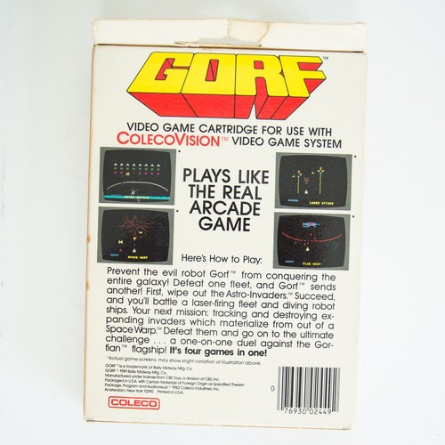 Colecovision Spiel Gorf Sealed OVP Komplett Vintage Videospiel CBS Coleco - Bild 2 von 14
