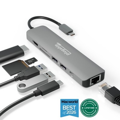 Plugable USB-C 7-in-1 Hub with Ethernet