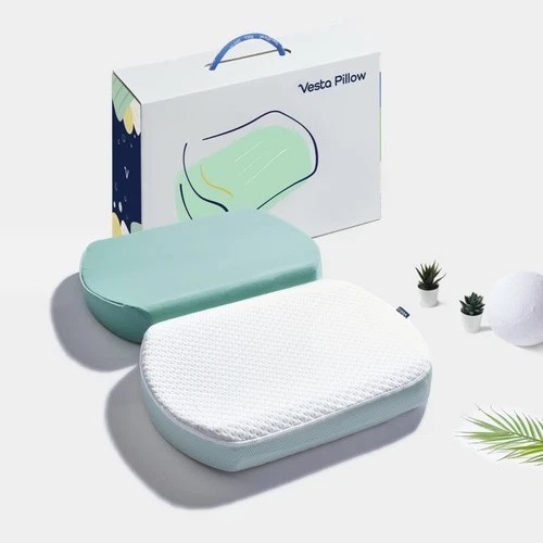 MintZen Silicone Foam Pillow, Wave Shape for Shoulder & Neck Support, Ideal f...