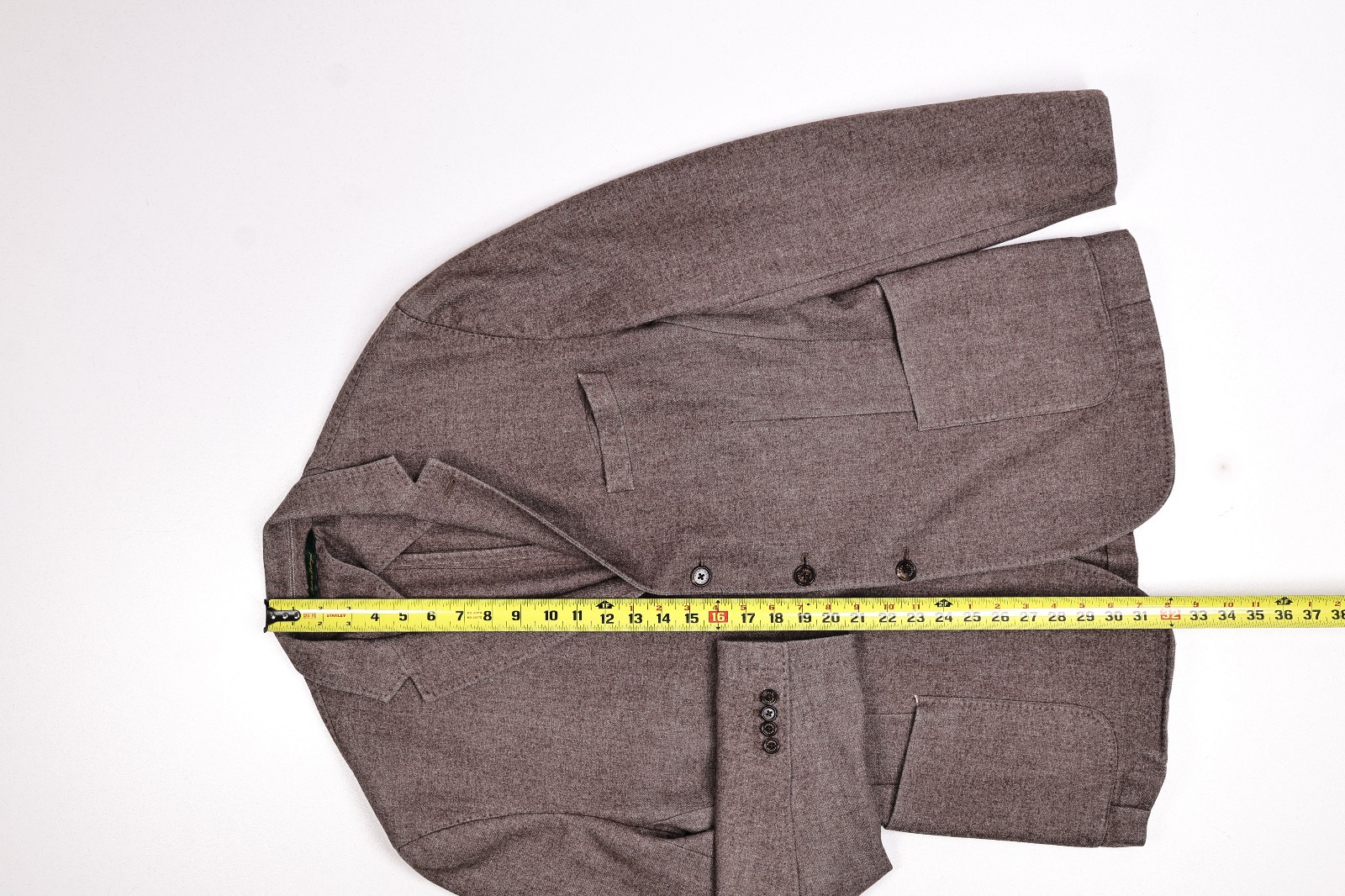 Robert Talbott Brown Wool Blend 3-Button Unstruct… - image 12