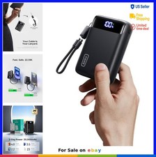 Portable Charger 20000mAh 22.5W Fast Charging Power Bank USB C Built-in Cable