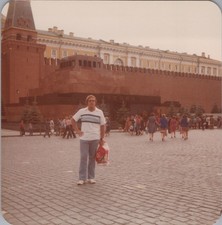 Red Square Lenin's Tomb USSR VINTAGE COLOR PHOTO ORIGINAL Moscow Russia
