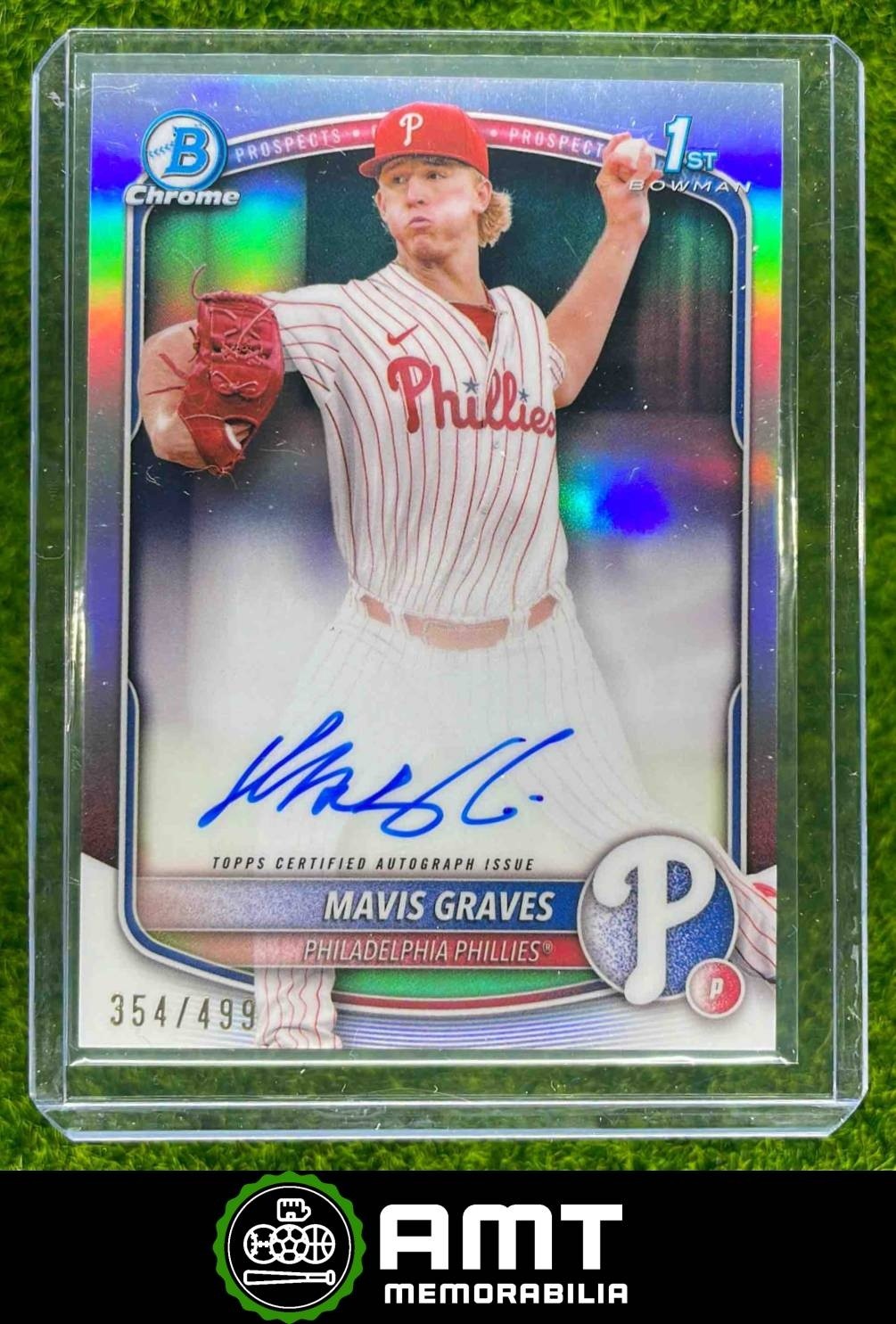 Mavis Graves 2025 Bowman Chrome 354/499 Prospect Auto Refractor Phillies #CPA-MG
