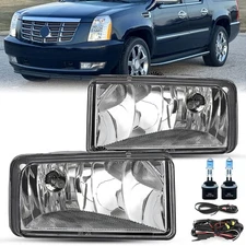 2pcs Front Bumper Fog Light Lamp w/Bulbs For 2007-2015 Chevy Silverado 1500 2500