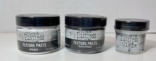 Tim Holtz Distress Texture Paste Opaque, Black Opaque Glaze Lot of 3