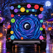 Halloween Trunk or Treat Car Decorations Kit for SUV Button Theme Decor