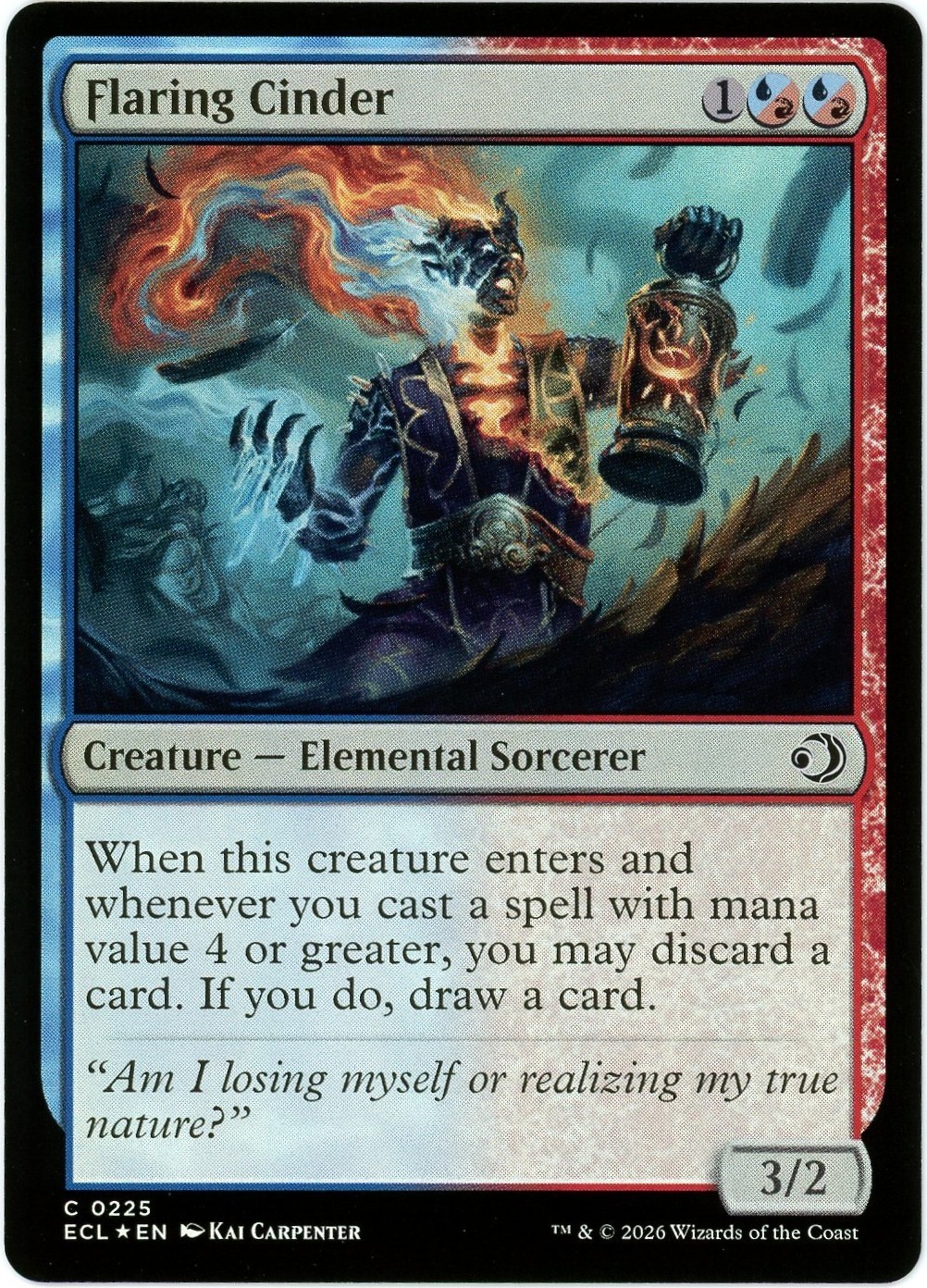 Flaring Cinder (Foil) - 0225 - Lorwyn Eclipsed ECL - MTG - NM/M
