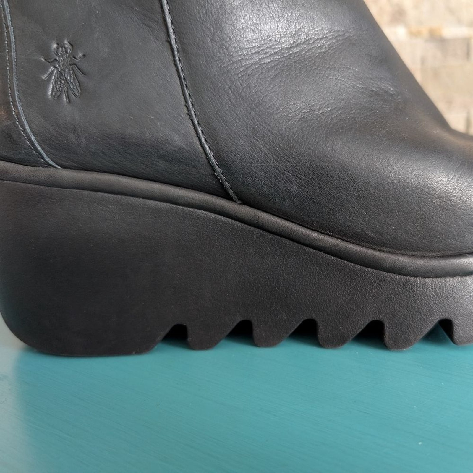 Fly London Baan Platform Ankle Lug Boots Chunky Minimalist Sz EU 42/US 11 image 3