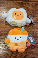 New Bum Bumz Breakfast Plush Enrique Fried Egg James Orange Juice Exclusive Ext