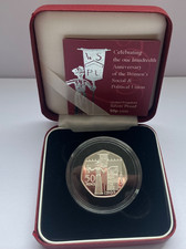 Coin 2003 Silver Proof Suffragettes Fifty 50 Pence 50p Coin with Coa