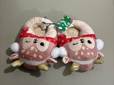 Squishmallows Girls Dawn the Fawn Reindeer Character Plush Slippers - Size 13-1