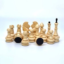 Large Wooden Chess Pieces Set – Linden Wood, Oversized Classic Pieces
