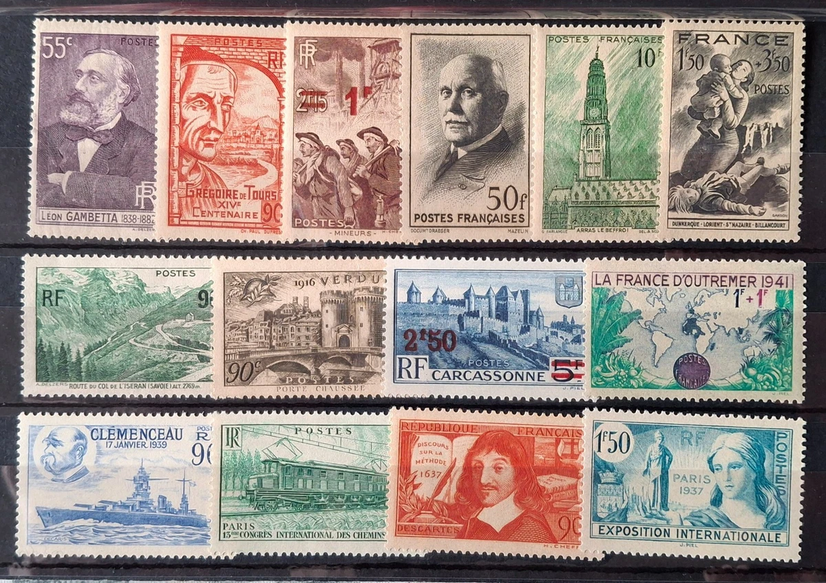 TIMBRES DES ANNÉES 1930 - Lot de 15 timbres oblitérés, lot 2 EUR 1,05 - FR