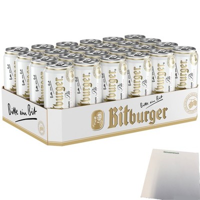 Bitburger Premium Pils Vol. 4,8 % 24er Pack 24x0,5L Dose Einweg Pfand usy Block