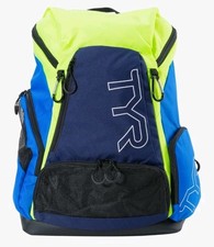 TYR Alliance 30L All Swimming Equipment Backpack, Blue/Green