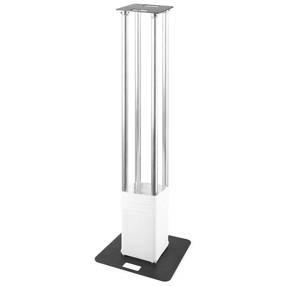 BeamZ Pro P30 Tower - 2m White Lycra Cover for DJ Light Podium Setup - Image 2 of 4