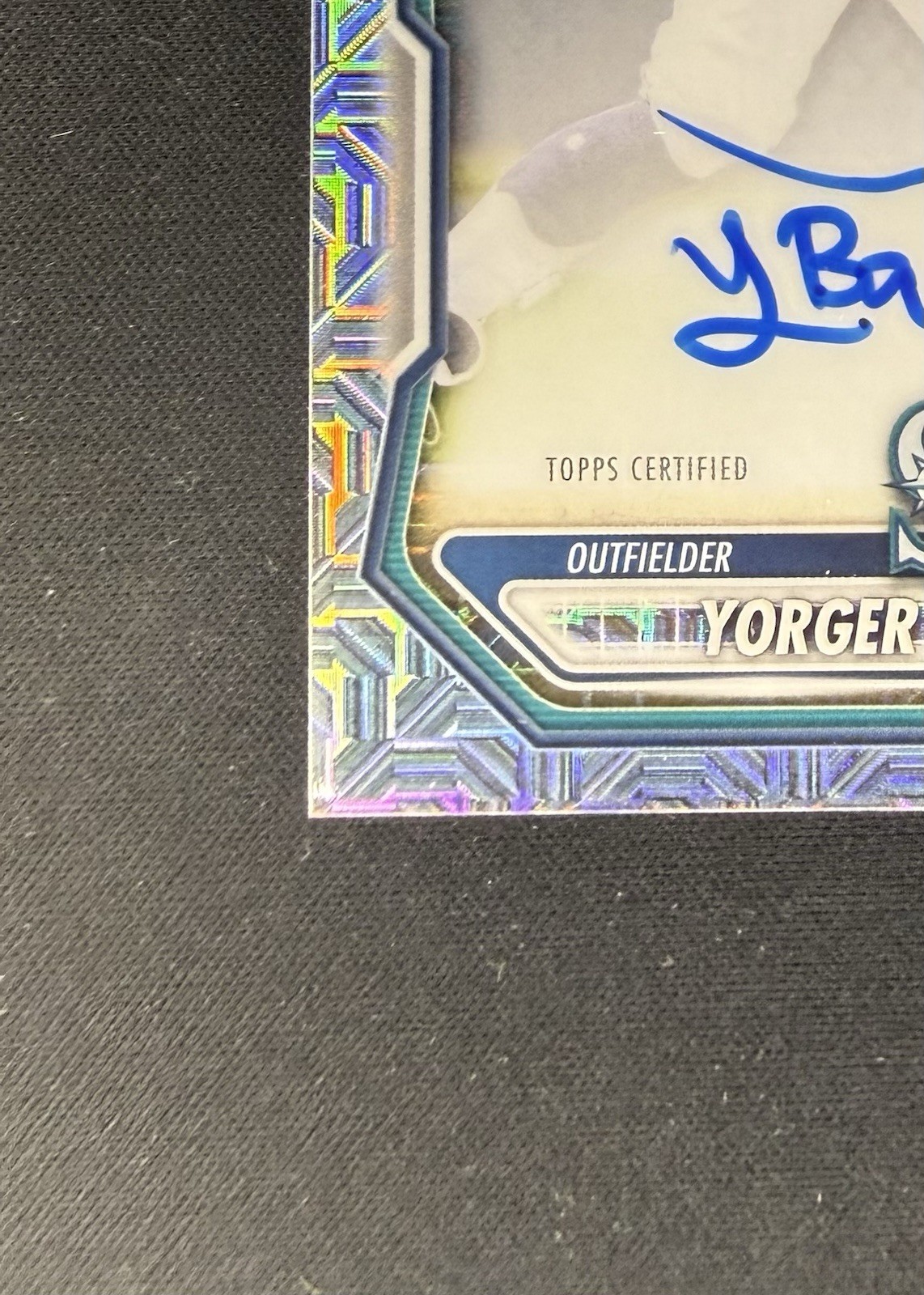 2026 Bowman Chrome Yorger Bautista Mojo Refractor Auto Mariners BMA-YB view 4