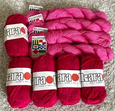 Lot 9 Classic Elite REGATTA Cotton SWTC KARAOKE Silk Wool Magenta Pink Yarn NWT
