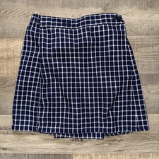 All American School Apparel USA Navy and White Plaid A-Line Preppy Skort Size 10