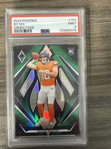 2024 Panini Phoenix - Rookies Bo Nix #159 Green Fade /199 (RC)