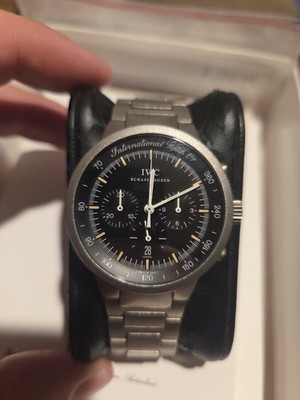IWC SCHAFFHAUSEN GST IWC 3727/9 Chronograph black Dial Men's Watch