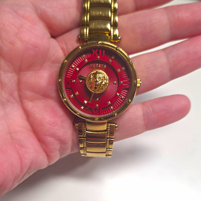 Versus Versace Damen Quarz Armbanduhr Analog rot/gold Edelstahl SPH5821