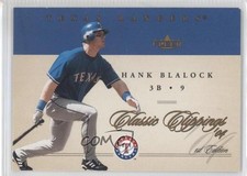 2004 Fleer Classic Clippings Gold 62/150 Hank Blalock #30 0a7