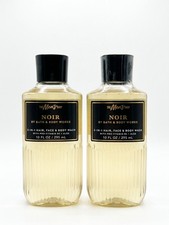 Lot of 2 Bath  Body Works Men's NOIR 3-in-1 Hair Face Body Wash 10 oz NEW