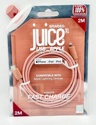 Juice USB Typ C - Apple Lightning 2m Ladegerät und Sync Kabel für Apple iPhone