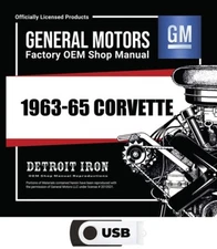 1963-1965 Corvette Factory OEM Shop Manuals on USB